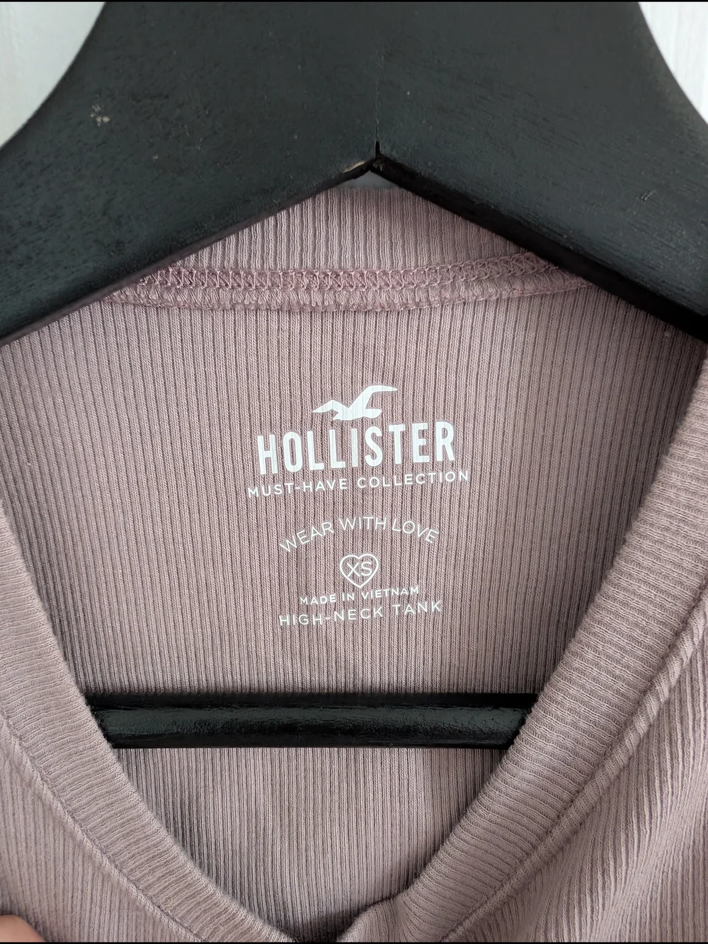 Hollister Women's Mauve Ribbed Tank Top XS - Picture 3 of 8